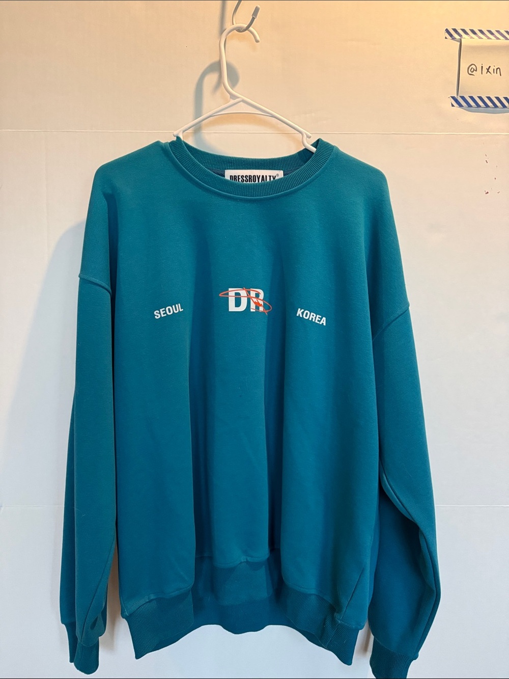 Royalty For Me Teal Crewneck Sweatshirt with Seoul Korea Logo